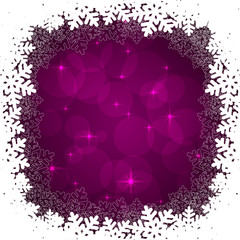 snowflakes violet background