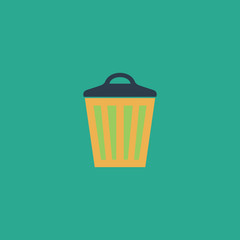 Trash can icon, vector eps10 illustration