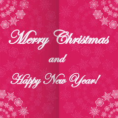 Christmas and New Year's background with snowflakes