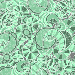 Fototapeta premium Doodle abstract hand-drawn background. Wavy seamless pattern.