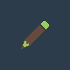 Pencil icon, flat design