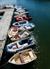 Obraz premium Small Fishing Boats and Rafts