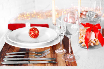 Beautiful Christmas table setting