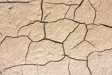details of a dried cracked seabed