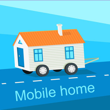 Mobile Home Flat Design Banner