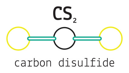 CS2 carbon disulfide molecule