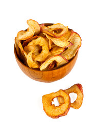 dried apples isolated on white