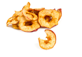 dried apples isolated on white