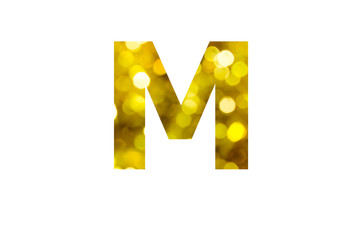 gold letters alphabet