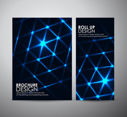 Abstract shining. Brochure business design template or roll up. 