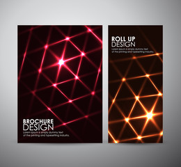 Abstract shining. Brochure business design template or roll up. 