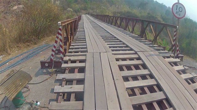 Bridge in the mountains/Bridge in the mountains, northern Thailand
