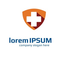Vector of medicine icon. Cross Medical. Business icon for the company. Logo for charity, health, voluntary, non profit organization, isolated on white background, vector illustration.