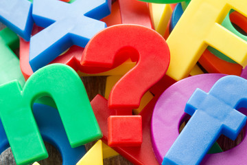 Letters with question mark