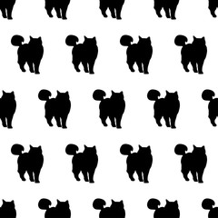 Seamless vector background with decorative cats