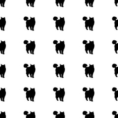 Seamless vector background with decorative cats