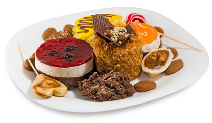 image many tasty cakes close-up
