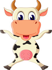 Cute cow cartoon 