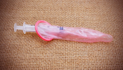 birth control condoms anti abortion concept.filter color effect