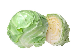Obraz premium fresh tasty cabbage isolated on white