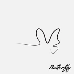 logo butterfly contour of the lines