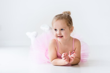 Little ballerina in pink tutu