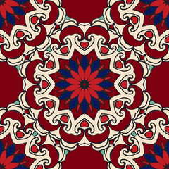 Luxury Damask seamless motif vector pattern