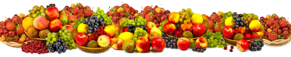 Naklejka na ściany i meble image of ripe fruits close-up