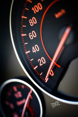 Car speedometer detail