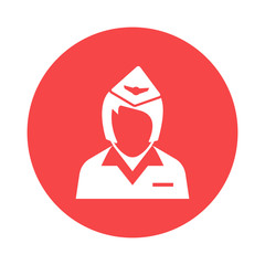 Obraz premium Stewardess icon