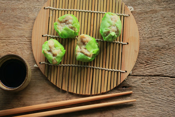 Chinese steamed shrimp dumplings