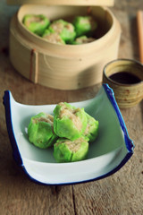 Chinese steamed shrimp dumplings