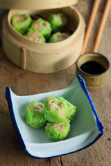 Chinese steamed shrimp dumplings