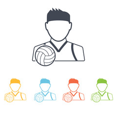 Volleyball player icon