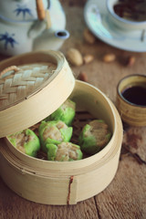 Chinese steamed shrimp dumplings