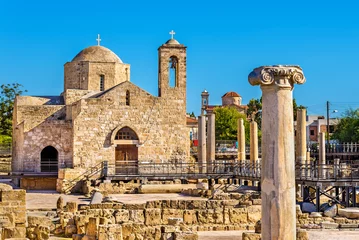 Abwaschbare Fototapete Zypern Basilika Panagia Chrysopolitissa in Paphos - Zypern