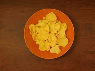 chips on wooden base