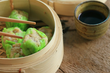 Chinese steamed shrimp dumplings