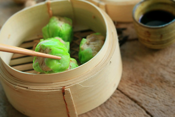 Chinese steamed shrimp dumplings