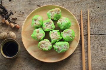 Chinese steamed shrimp dumplings