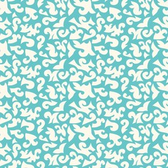 Vector seamless pattern with ornamental elements. Vector illustration.