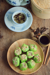 Chinese steamed shrimp dumplings