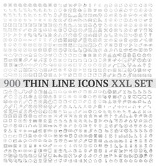 Thin line icons exclusive XXL collection