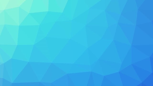 Blue turquoise gradient polygon shaped background zoomed in and zoomed out in one motion
