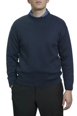Unknown man with blue sweater