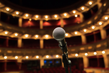 Microphone in concert hall
