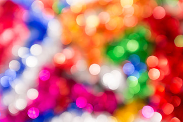 Abstract light bokeh from christmas ornament for background.