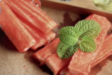 Crab stick japanese food