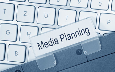 Media Planning Register Folder Index on computer keyboard