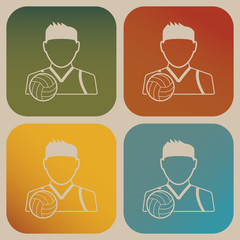 Volleyball player icon